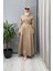 Gizli Patlı Kemerli Elbise Taş T25Y-4086 1