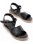 692-500 Siyah Ortopedik Taban Tokalı Kadın Sandalet 3
