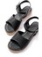 692-500 Siyah Ortopedik Taban Tokalı Kadın Sandalet 4
