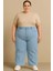 Extra Büyük Beden Jeans Geniş Paça Kot Pantolon 1