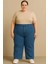 Extra Büyük Beden Jeans Geniş Paça Kot Pantolon 1