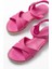 692-564 Fuşya Ortopedik Taban Çapraz Tokalı Kadın Sandalet 4