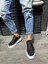 J144 Bağcıklı Ortopedik Taban Erkek Günlük Süet Sneaker Spor Ayakkabı Bt Siyah 4