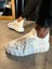 J1025 Bağcıklı Lastikli Ortopedik Taban Erkek Günlük Triko Sneaker Spor Ayakkabı Bt Beyaz 4