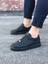 J025 Bağcıklı Ortopedik Taban Erkek Sneaker Günlük Ayakkabı St Siyah 1