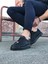 J025 Bağcıklı Ortopedik Taban Erkek Sneaker Günlük Ayakkabı St Siyah 3