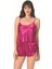 - Vişne Saten Babydoll Şort Takımı 1