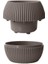 KRS-361 Plastik Mercan Kaktüs Saksı 0.15 Litre Kahverengi 6 Adet 3