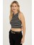 Çizgili Kısa Halter Yaka Atlet 2