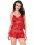 - Kırmızı Saten Babydoll Şort Takımı 1