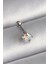 316L Çelik Gümüş Renk Zirkon Taşlı Kalp Tragus Piercing 1