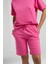 %100 Pamuk Pembe Bermuda Takım S 3