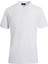 Beyaz Comfort Fit V Yaka Basic T-Shirt 1