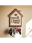 Ahşap Anahtar Askılığı – "home Sweet Home" Tasarımlı Duvar Tipi Anahtarlık (20X17CM) 1