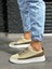 J010 Bağcıklı Ortopedik Taban Erkek Günlük Süet Sneaker Spor Ayakkabı Bt Vizon/kahve 5