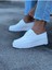 J506 Bağcıklı Ortopedik Taban Erkek Sneaker Günlük Ayakkabı Bt Beyaz 2