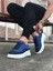 J507 Bağcıklı Ortopedik Taban Erkek Sneaker Günlük Ayakkabı Bt Mavi/siyah 3
