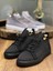 J112 Bağcıklı Ortopedik Taban Triko Erkek Spor Sneaker Ayakkabı St Siyah 1
