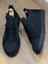 J112 Bağcıklı Ortopedik Taban Triko Erkek Spor Sneaker Ayakkabı St Siyah 3