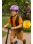 Bisiklet Kaykay Paten Scooter Için Koruyucu Kask - Mor Desenli (52 - 56 cm Kafa Çevresine Uygun) 1