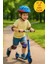 Bisiklet Kaykay Paten Scooter Için Koruyucu Kask Dizlik Dirseklik Set - Mavi (52 -56 cm Kafa Ölçüsü) 1