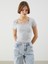 Yeni Sezon U Yaka Dantel Detayli Crop - S5P484Z8 1