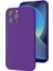 iPhone 11 Pro Uyumlu Kamera Korumalı, Mikrofiber Astarlı, Sıvı Silikon Kılıf (Mor) 1