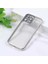 iPhone 12 Pro Max Uyumlu Kenarları Renkli Lazer Kamera Lens Korumalı Lüks Silikon Kılıf (Silver) 1
