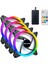 RV400 4in1 Kumandalı 12CM Rgb Fan Seti Fan Kontrolör Dahil 120MM 4lü Kasa Fanı 1