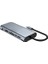 11 In 1 Type-C To USB Hub HDMI (4k),audio/, Type-C/, 4x USB 3.0/, Lan/, Vga/, Sd Card Reader Çevirici Hub 10 Port Adaptör Dönüştürücü Çoklayıcı 2