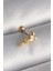 316L Çelik Gold Renk Zirkon Taş Detay Pembe Kalp Işleme Tragus Piercing 1