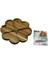 Akasya Yuvarlak 4 Kalp Bölmeli Ahşap Servis Sunum Tepsi - Tahtası 21 x 1.4cm 1