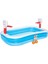 Mavi 254X168X102 cm Şişme Basketbol Potası Su Havuzu Çocuklar Için 1