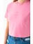 Kadın Bisiklet Yaka The Power Of Baskılı T-Shirt Pembe - 925026 7