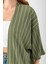 Kadın Yarım Kol Çizgili Bürümcük Kimono Açık Yeşil - 254406 4