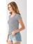 Kadın Bisiklet Yaka Çizgili Basic Body Lacivert - 25509 2