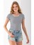 Kadın Bisiklet Yaka Çizgili Basic Body Lacivert - 25509 3