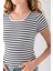 Kadın Bisiklet Yaka Çizgili Basic Body Lacivert - 25509 7