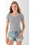 Kadın Bisiklet Yaka Çizgili Basic Body Siyah - 25509 3