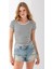 Kadın Bisiklet Yaka Çizgili Basic Body Siyah - 25509 5