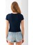 Kadın Bisiklet Yaka Pamuklu Basic Body Lacivert - 25873 8