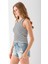 Kadın Bisiklet Yaka Çizgili Basic Body Siyah - 25510 2