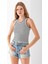 Kadın Bisiklet Yaka Çizgili Basic Body Siyah - 25510 3