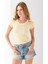 Kadın Bisiklet Yaka Çizgili Basic Body Sarı - 25509 6