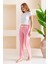 Kadın Beli Lastikli Çiçek Desenli Pijama Altı Pembe - 2059 3