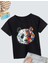 Unisex Çocuk Baskılı T-Shirt - Siyah 2