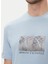 Bisiklet Yaka Açık Mavi Erkek T-Shirt XM000555 AF10358 U9360 T-Shırt 3