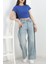 Büzgü Detaylı Baggy Kot Pantolon Açıkmavi2 4