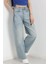 Büzgü Detaylı Baggy Kot Pantolon Açıkmavi2 5
