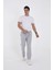 Unisex Üç Iplik Basic Eşofman Özel Tasarım Pantolon - Gri 4